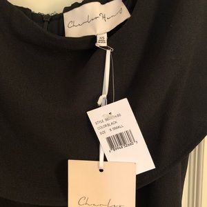 Black off the shoulder dress